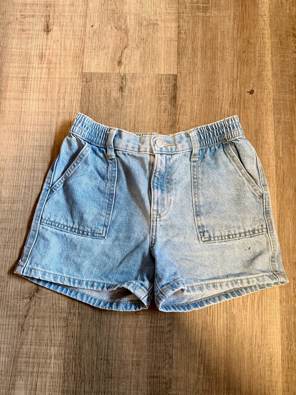 Old Navy Light Blue Elastic-Waist Denim Shorts for girl